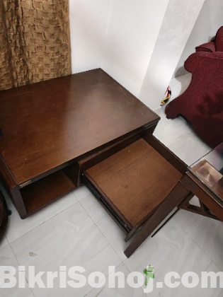 Hatil Center table with rotating drawer
